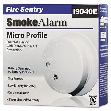 Kidde Battery-operated Smoke Alarm Unit, 9v, 85db Alarm, 3 7-8" Dia freeshipping - TVN Wholesale